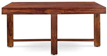 RK-CT4S-10 Solid Sheesham Wood Coffee Table - close-up of the natural finish and wood grain