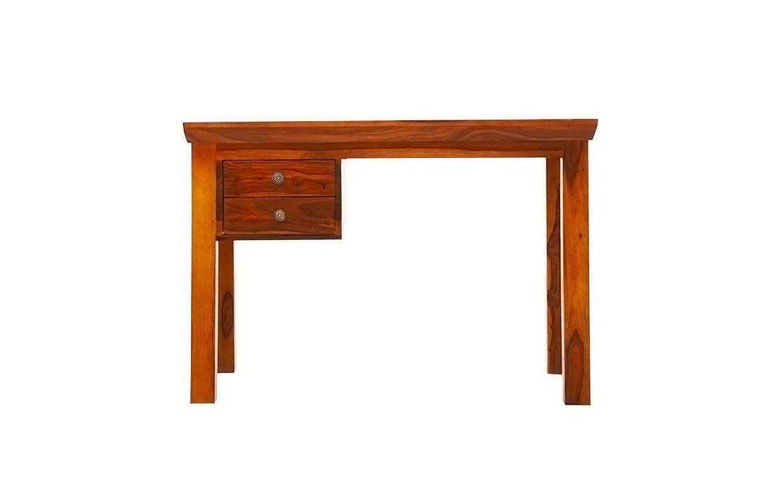 RK-ST-008 Solid Sheesham Wood Study Table - close-up of the natural finish and wood grain