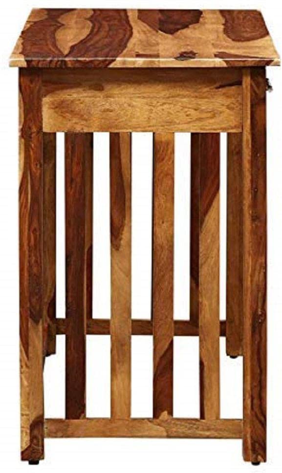 Normal 2-Drawer Solid Sheesham Wood Study Table in natural finish - alternate view