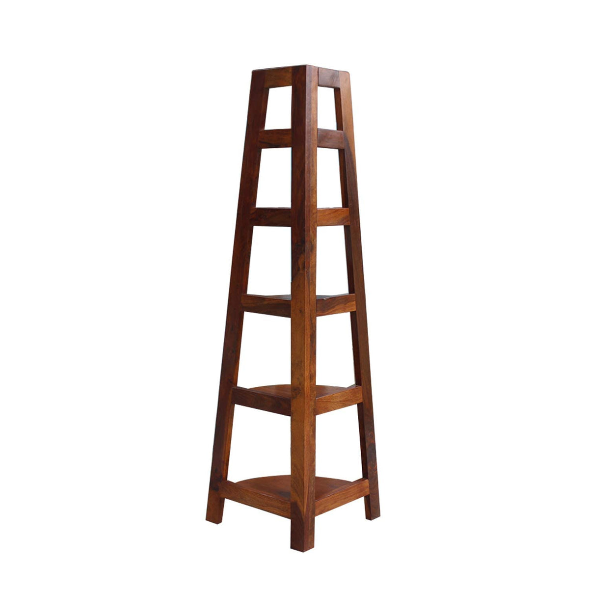 Corner Solid Sheesham Wood Corner Stand - full product view