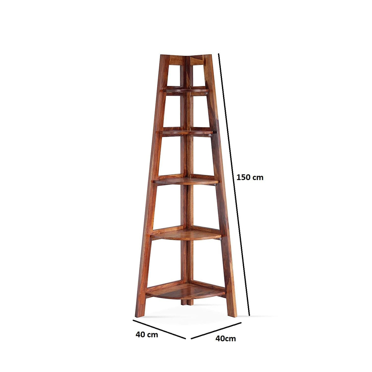 Corner Solid Sheesham Wood Corner Stand - alternate view