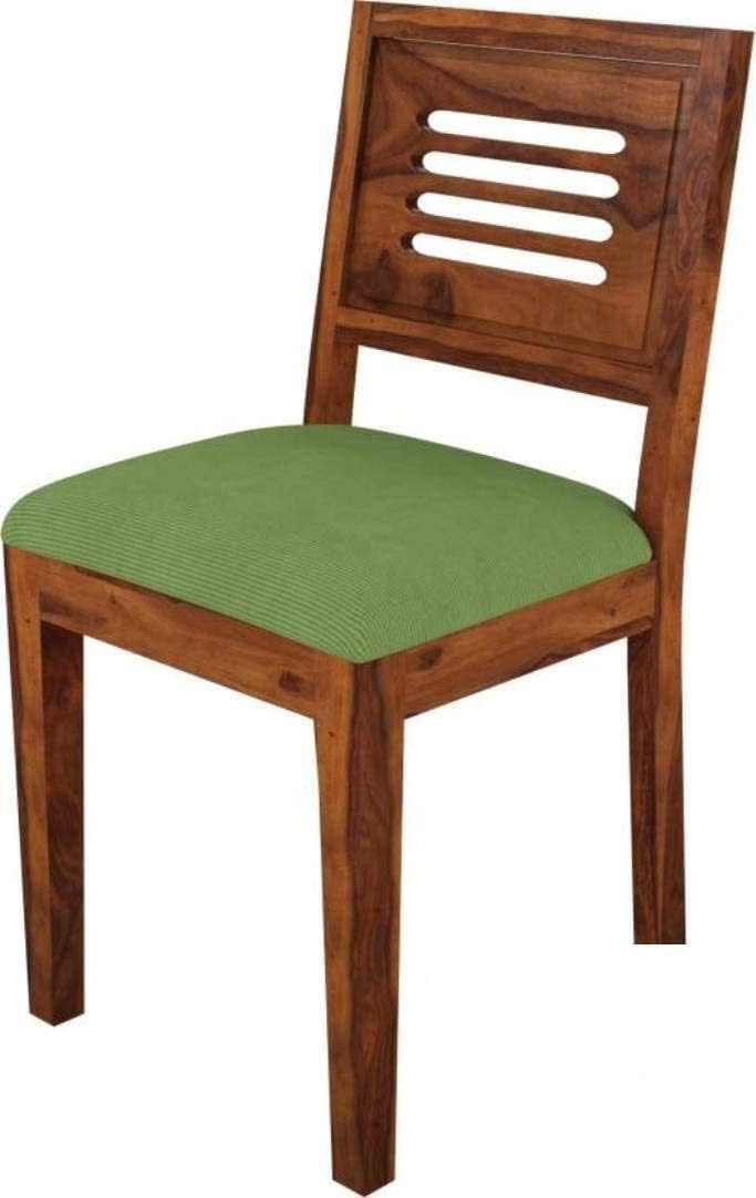 Capsule 3 x 3 Cushion Green Sheesham 4 Seater Dining Set in natural finish - close-up of the natural finish and wood grain