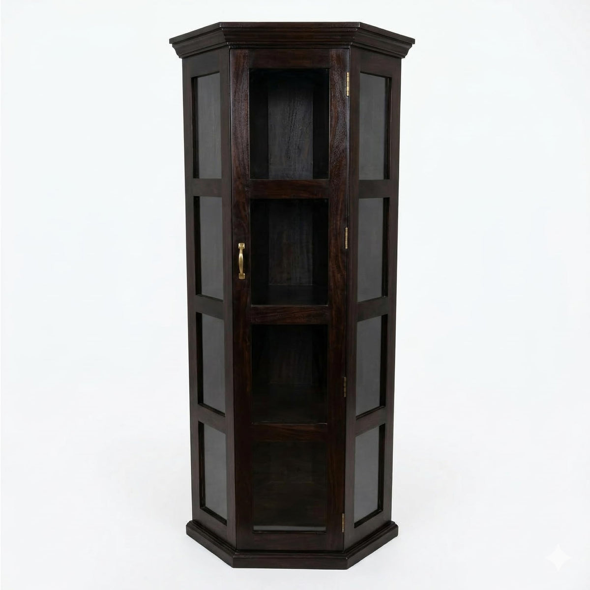 Astro Solid Sheesham Wood Book Shelf for Home Library in walnut finish - styled in a living room