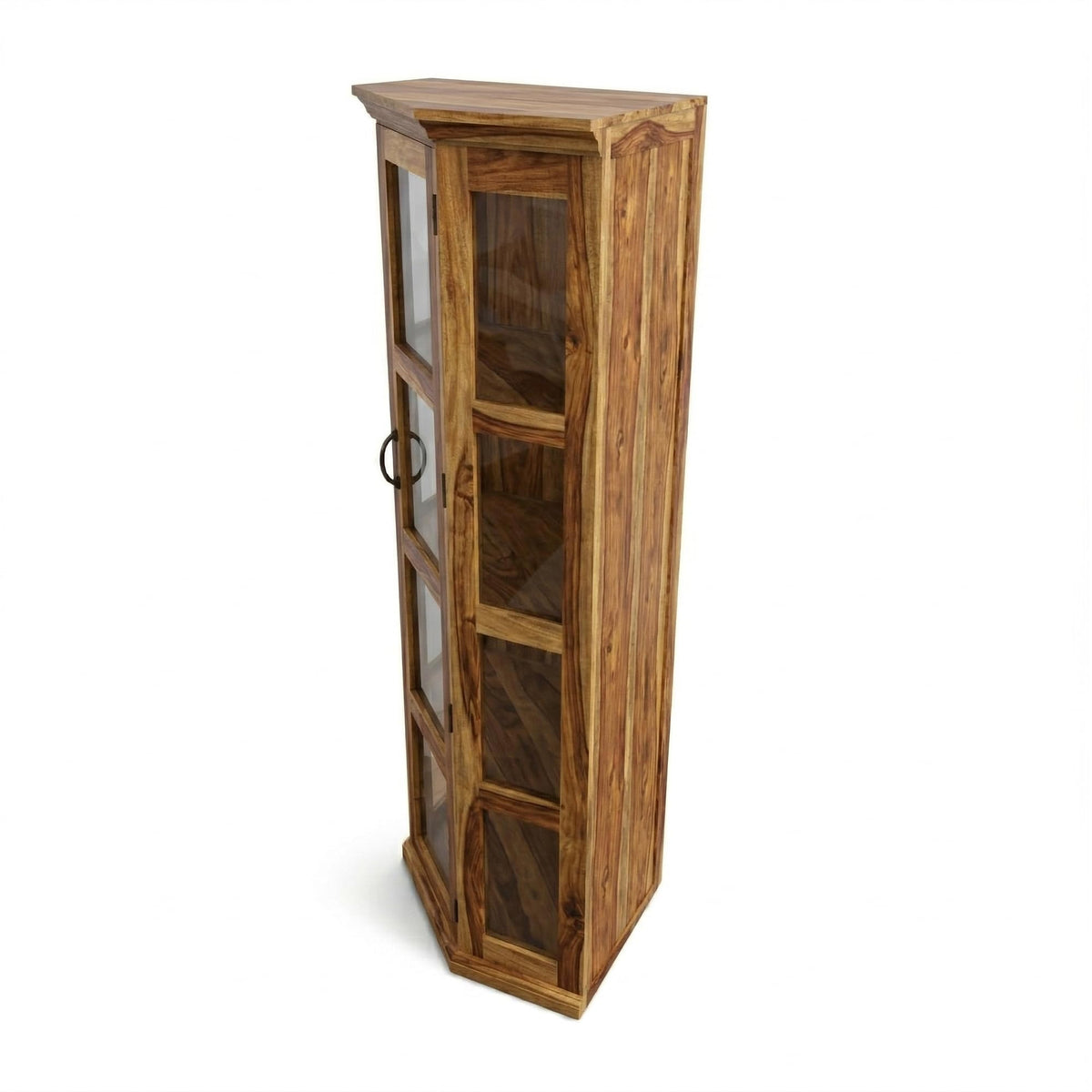 Astro Solid Sheesham Wood Book Shelf for Home Library in teak finish - alternate view