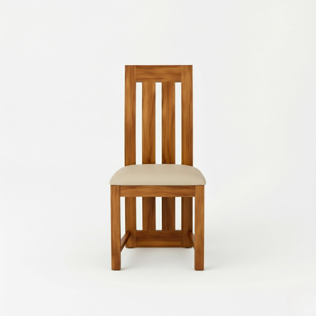 Poster Cushion Solid Sheesham Wood 8 Seater Dining Table Set in natural finish - dining chair detail