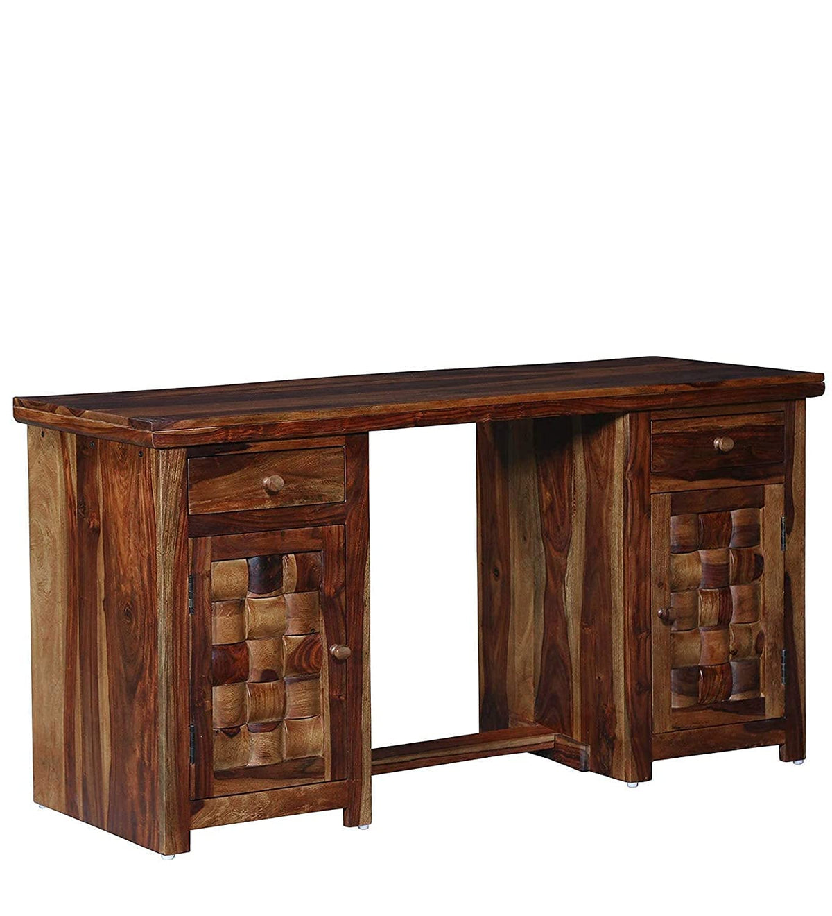 RK-ST-002 Solid Sheesham Wood Study Table - styled in a home office