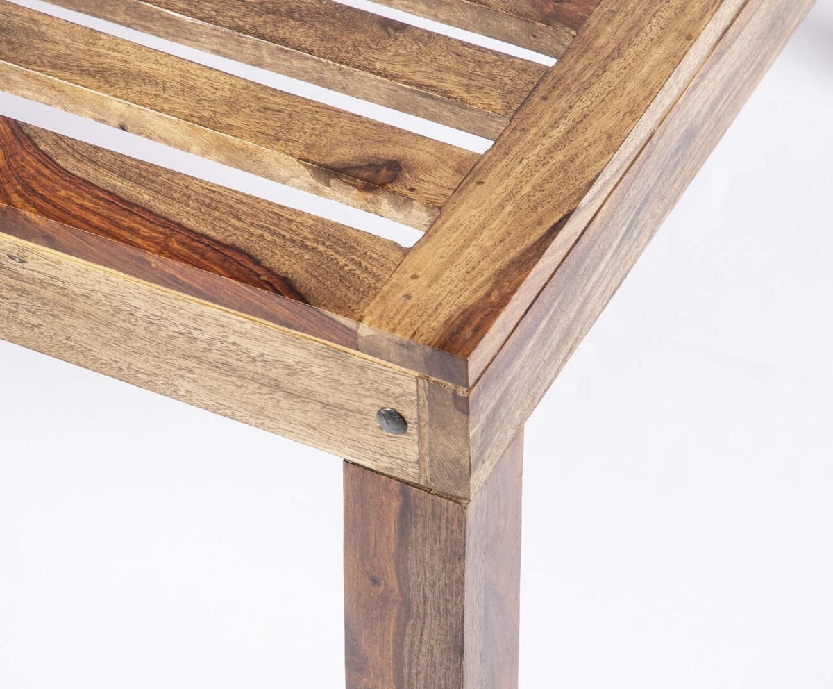RK--16 Solid Sheesham Wood Coffee Table - styled in a living room