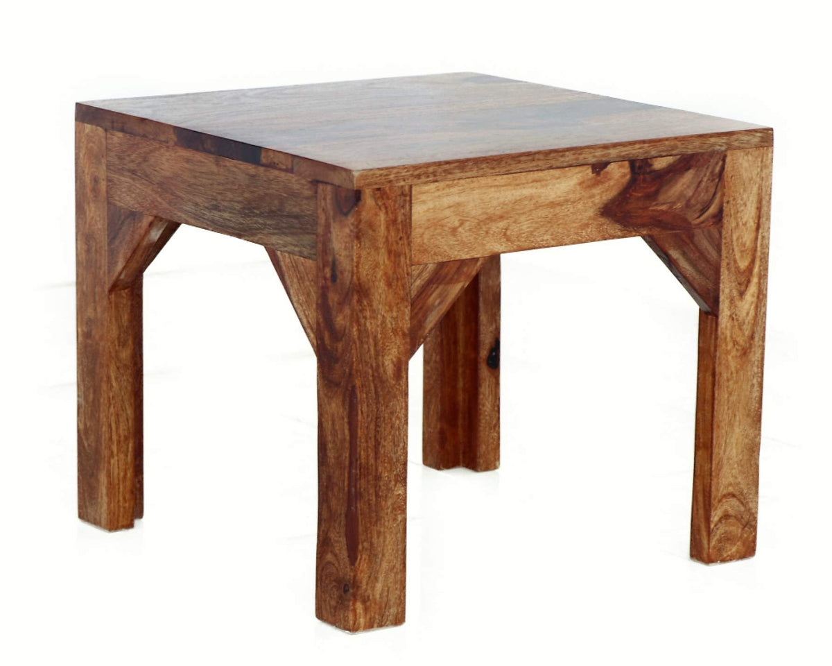 RK-CT4S-05 Solid Sheesham Wood Coffee Table - stool close-up