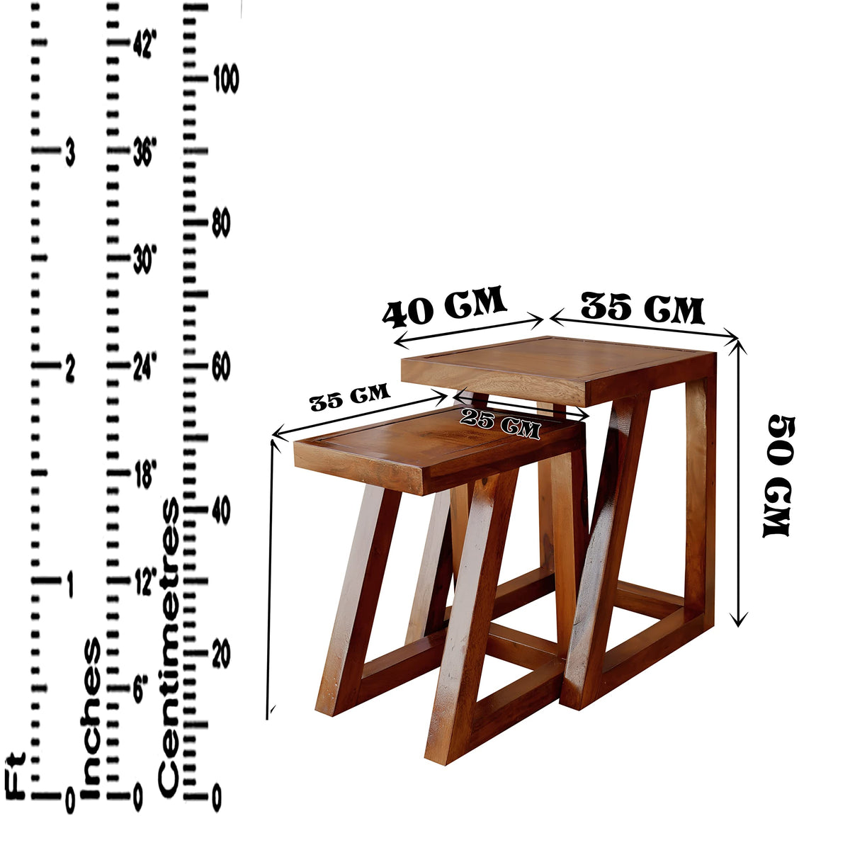 Z Set Solid Sheesham Wood Chair - full product view