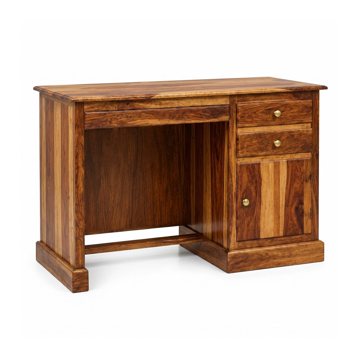 Carmel Lite Solid Sheesham Wood Study Table in natural finish - drawer detail