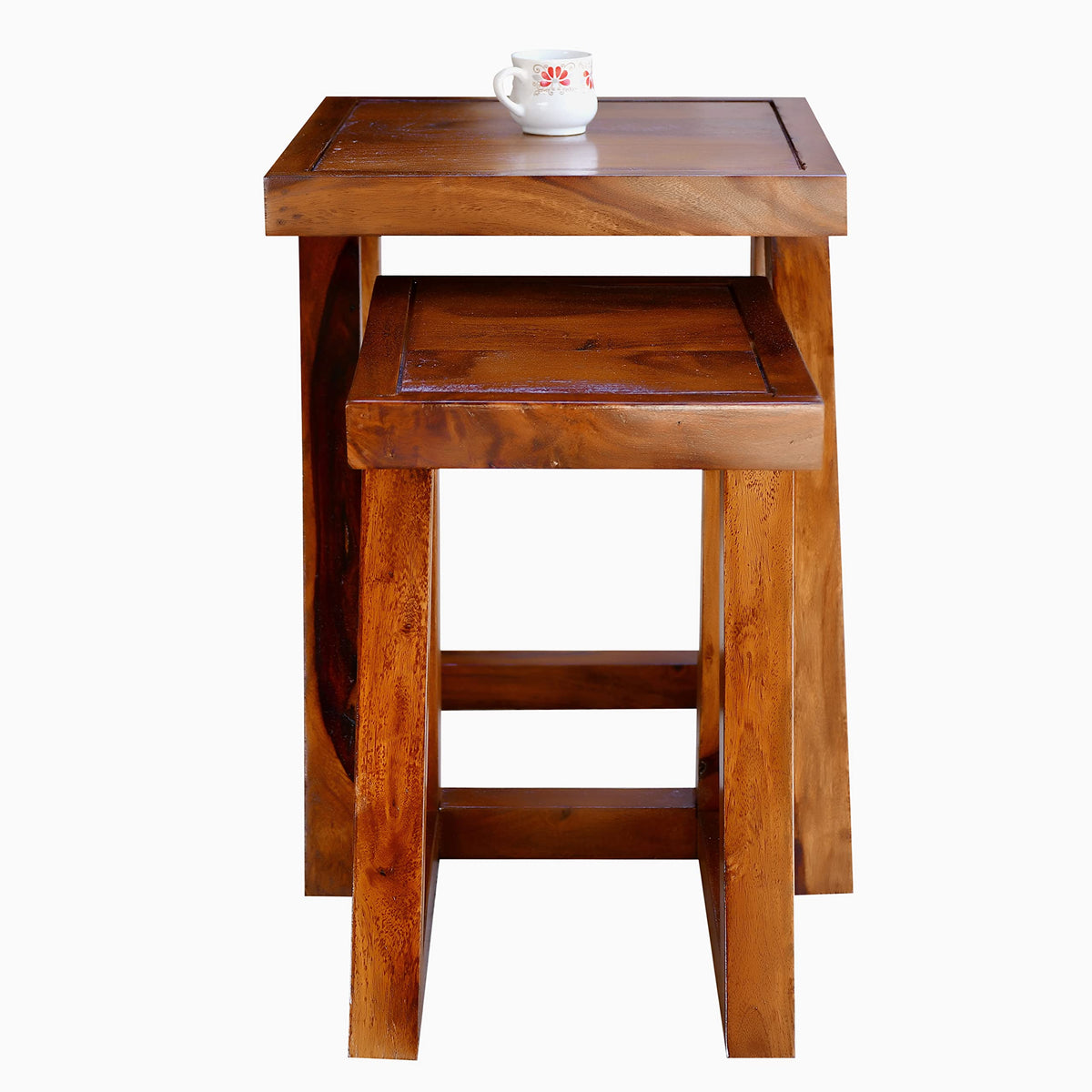 Z Set Solid Sheesham Wood Chair - backrest close-up