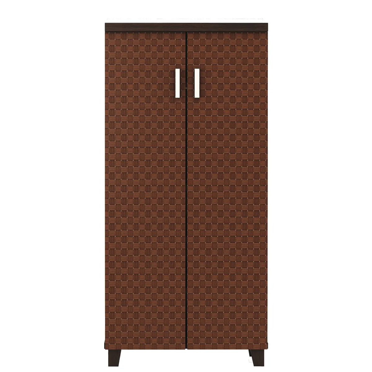 Modern Wooden Shoe Rack with Sleek Finish & Ample Storage - Pattern in wenge finish - styled in a entryway