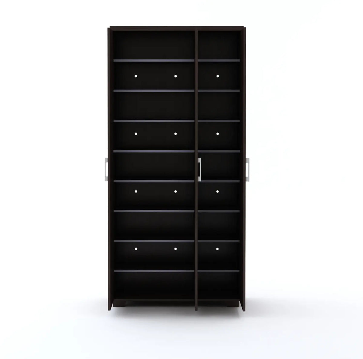 Three-Door Wooden Wardrobe with Wenge Finish and Ample Storage for Modern Homes - close-up of the wenge finish and wood grain