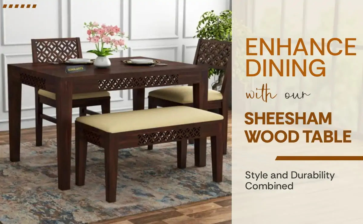 Why a Sheesham Wood 4 Seater Dining Table is Perfect for Your Home