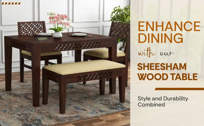 Why a Sheesham Wood 4 Seater Dining Table is Perfect for Your Home