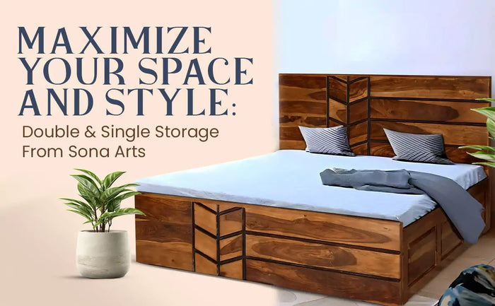 Maximize Your Space and Style: Double and Single Bed with Storage from Sona Arts