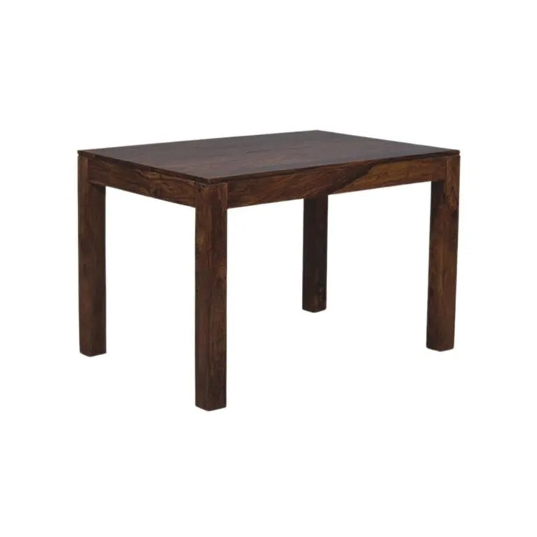 Solid Sheesham Wood Dining Table With 3 Chair & 1 Bench Finish - Walnut