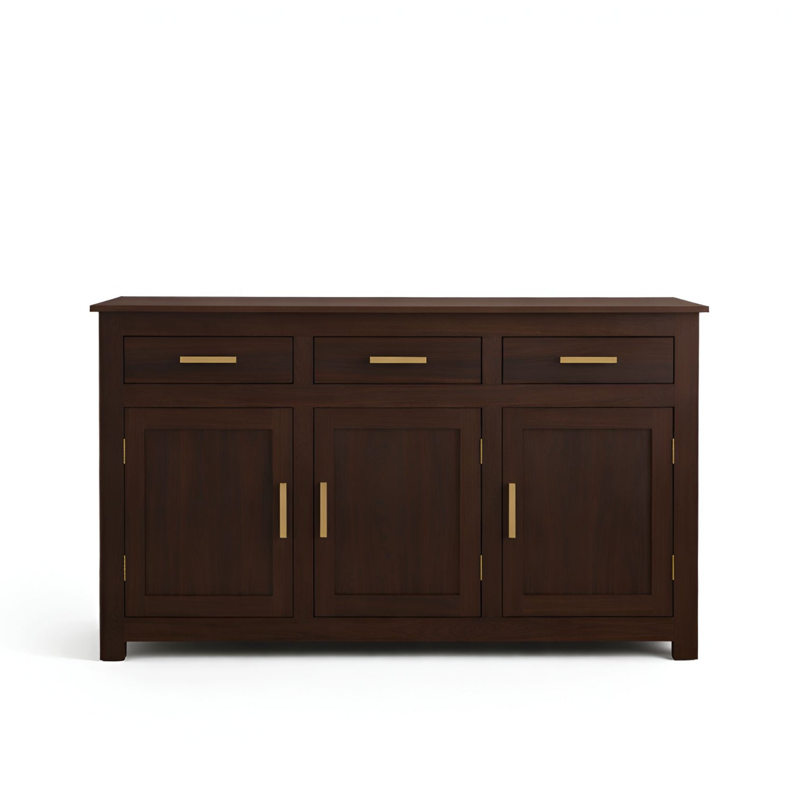 VIP Sheesham Wooden Sideboard Cabinet for Living Room - Walnut Finish