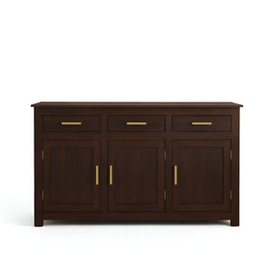 VIP Sheesham Wooden Sideboard Cabinet for Living Room - Walnut Finish