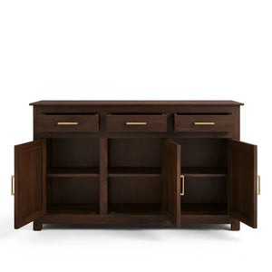 VIP Sheesham Wooden Sideboard Cabinet for Living Room - Walnut Finish