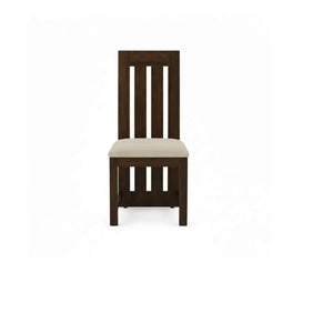 Poster Solid Sheesham Wood 6 Seater Dining Table Set - Walnut