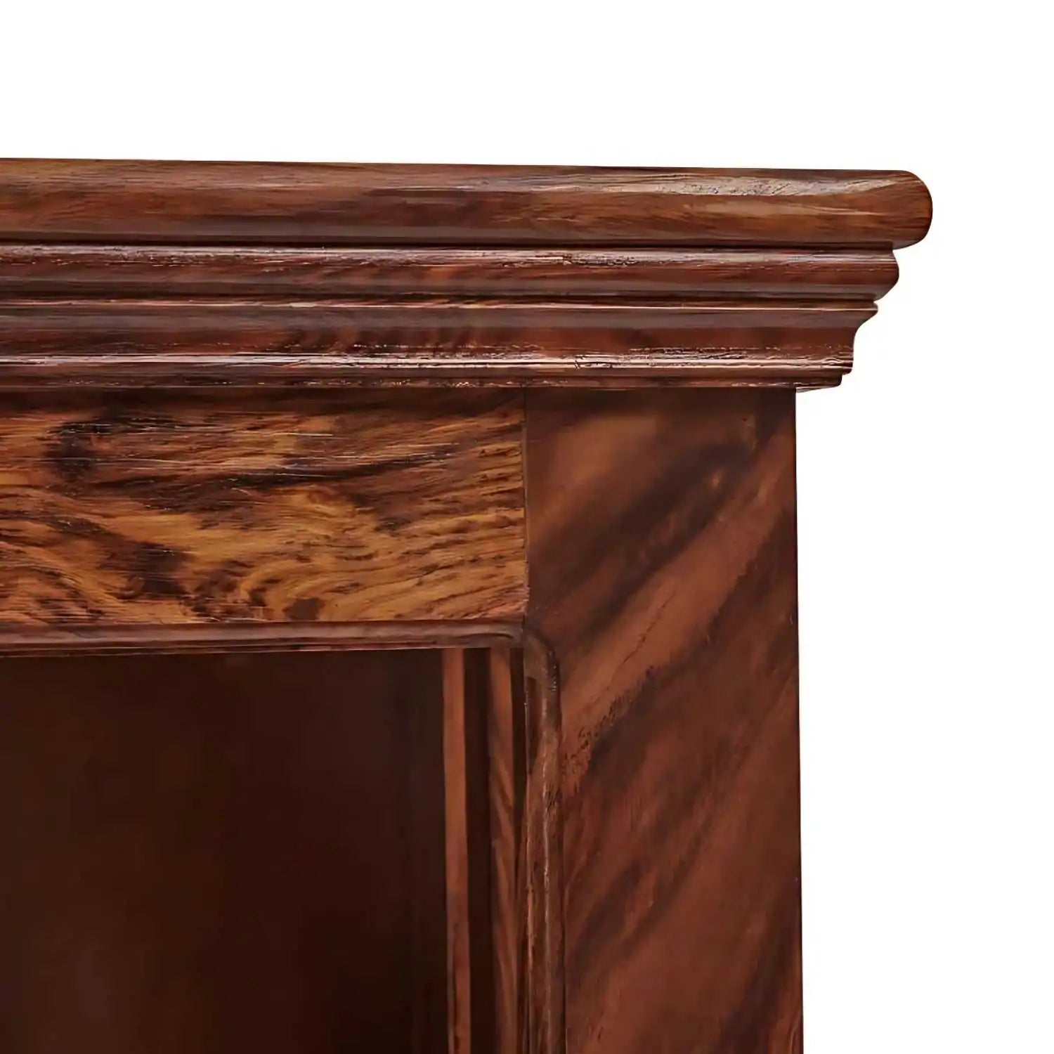 Solid Sheesham Wood Open Bookshelf 5 Shelf Finish - Natural