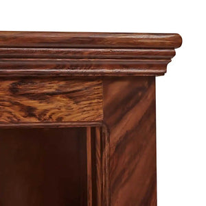 Solid Sheesham Wood Open Bookshelf 5 Shelf Finish - Natural