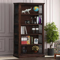 Solid Sheesham Wood Open Bookshelf 5 Shelf - Walnut