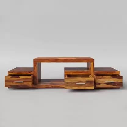 Kailash Solid Sheesham Wood TV Unit for Living Room - Natural Finish | TVC-04