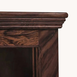 Solid Sheesham Wood Open Bookshelf 5 Shelf - Walnut