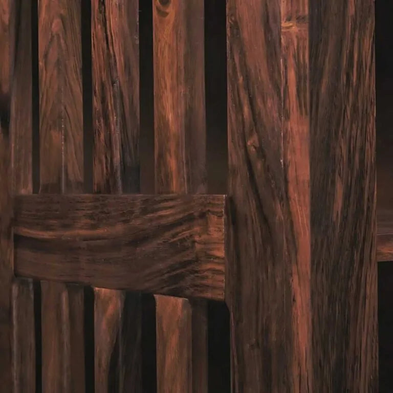 Solid Sheesham Wood Open Bookshelf 5 Shelf - Walnut