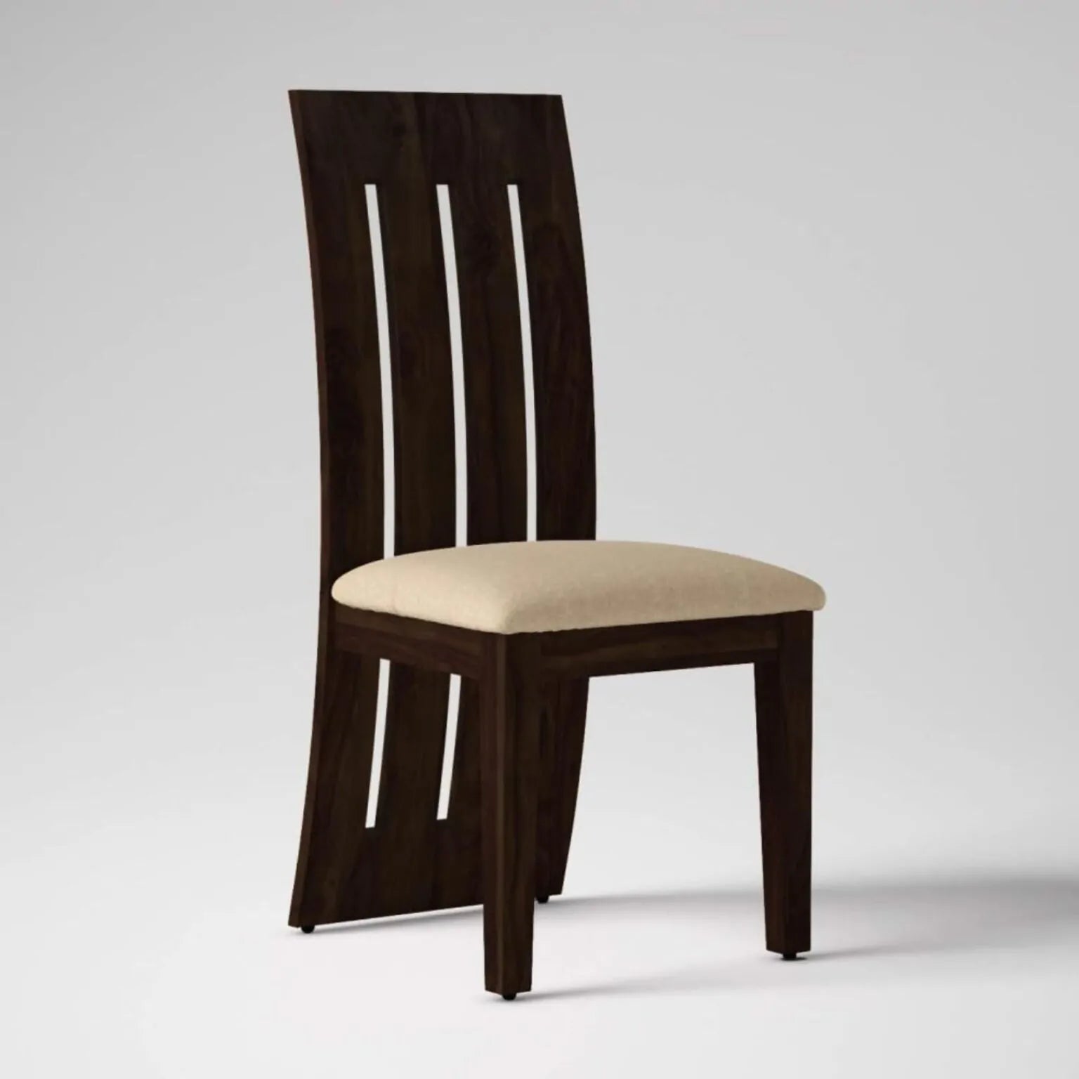 Wooden Dining Table Set 6 Seater 1 Bench with Cushion Chair  Finish - Walnut