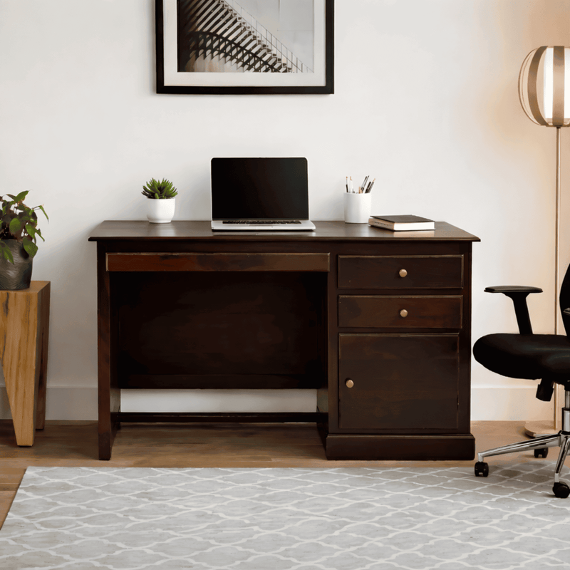 Carmel LiteSheesham Wooden Study Table for Students Desk Walnut