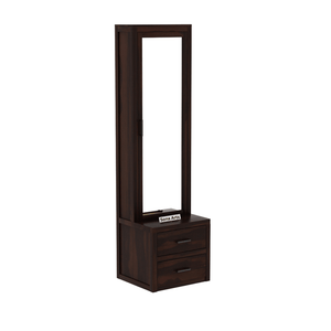 Velora Dressing Table with Mirror and Storage for Bedroom - Walnut Finish