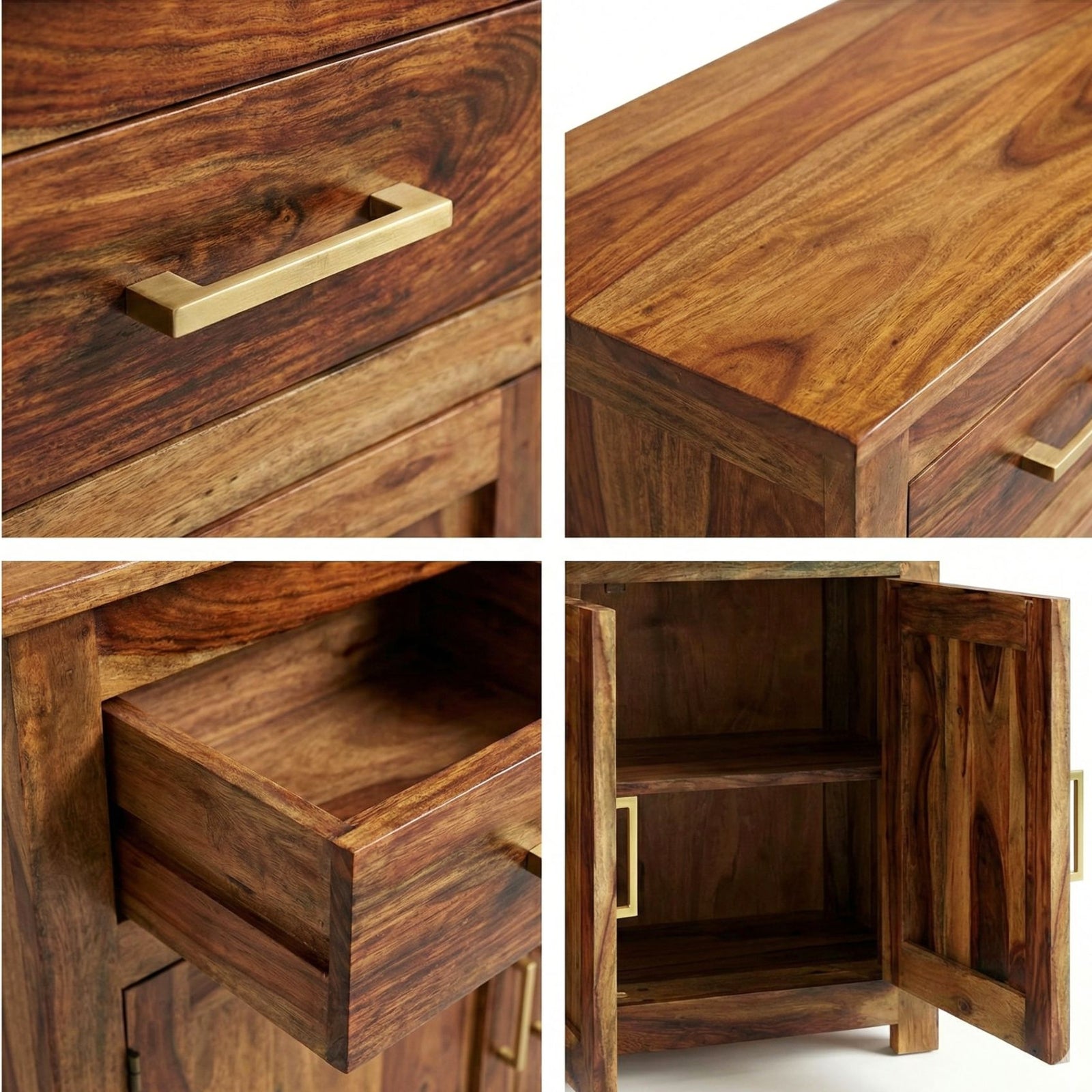 VIP Wooden Sideboard TV Cabinet for Living Room - Natural Finish