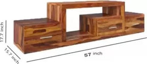 Kailash Solid Sheesham Wood TV Unit for Living Room - Natural Finish | TVC-04