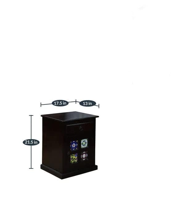 Taurus Solid Sheesham Wood King Size Bed without Storage & 2 Bedside Tables - Walnut Finish