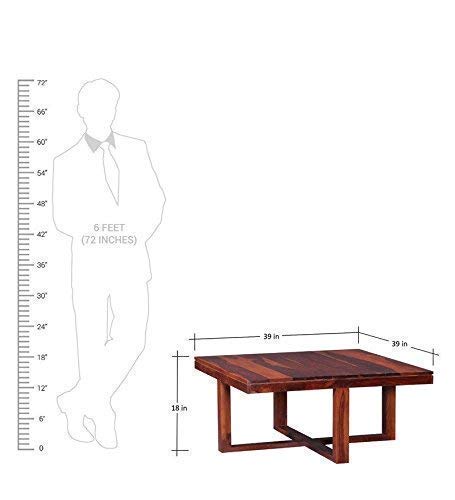 RK-CT4S-23-New Solid Sheesham Wood Coffee Table - close-up of the natural finish and wood grain