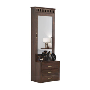Kuber King Size Bed With Box Storage, Wardrobe, Dressing Table & Two Bedside Tables  - Walnut Finish