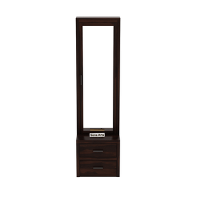 Velora Dressing Table with Mirror and Storage for Bedroom - Walnut Finish