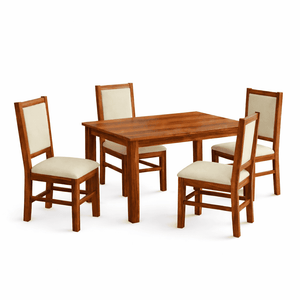 Cresta Solid Sheesham Wood Dining Table Set of 4