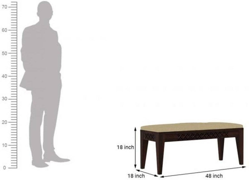 CNC Sheesham Wood 6 Seater Dining Table Set - Walnut Finish