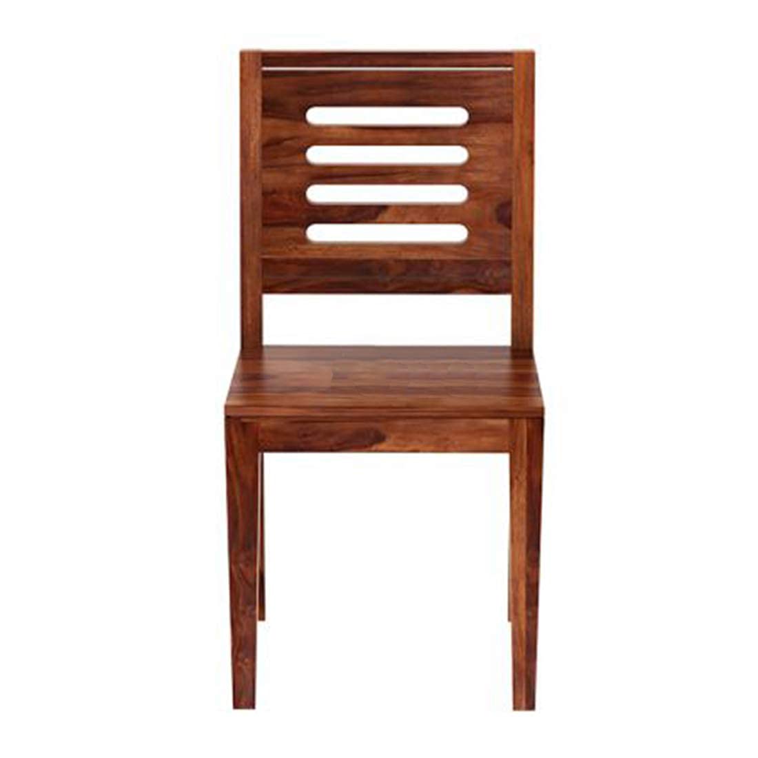 Capsule Wooden Dining Table 6 Seater - Natural Finish, Handcrafted Capsule Design, Solid Wood Chairs