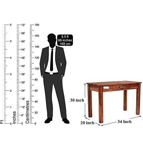 RK-ST-006 Solid Sheesham Wood Study Table - Natural Finish