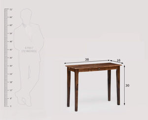 Clara Sheesham Wooden Study Table with a Drawer Storage - Natural Finish