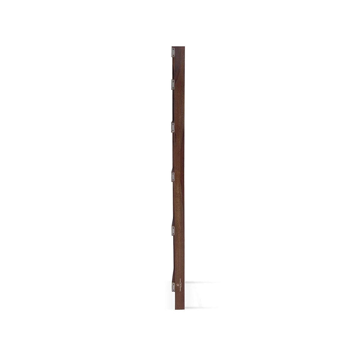 Black Solid Sheesham Wood Corner Stand in walnut finish - full product view