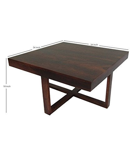 RK-CT4S-22 Solid Sheesham Wood Coffee Table - close-up of the natural finish and wood grain