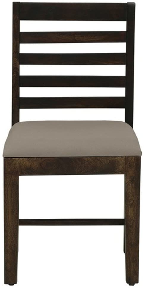 5 Fanti Dark Solid Sheesham Wood 8 Seater Dining Table Set - Walnut Finish