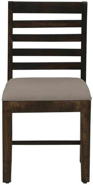 5 Fanti Dark Solid Sheesham Wood 8 Seater Dining Table Set - Walnut Finish