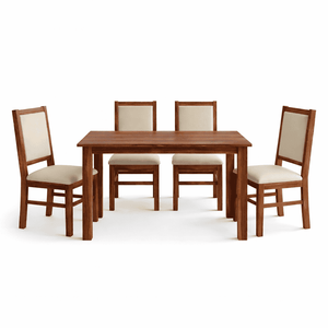 Cresta Solid Sheesham Wood Dining Table Set of 4
